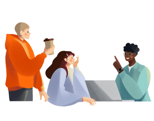 people discussing work issues