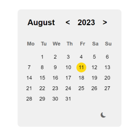 Calendar Widget